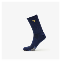Under Armour Project Rock Ad Playmaker 1-Pack Mid-Crew Socks Midnight Navy/ Hushed Blue/ Metalli