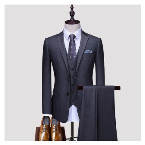 Luxusní oblek z bavlny trojdílný s vestou JFC FASHION
