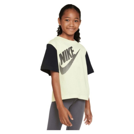Nike SPORTSWEAR ESSENTIAL Dívčí tričko, žlutá, velikost