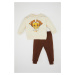 DEFACTO Baby Boy Disney Lion King Thin Sweatshirt Tracksuit Bottom 2-Piece Set