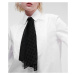 Košile karl lagerfeld bib shirt w/ monogram necktie bílá