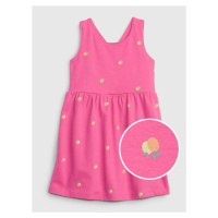 Růžové holčičí šaty šaty z organické bavlny GAP