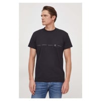 Bavlněné tričko Calvin Klein Jeans černá barva, s potiskem, J30J324668