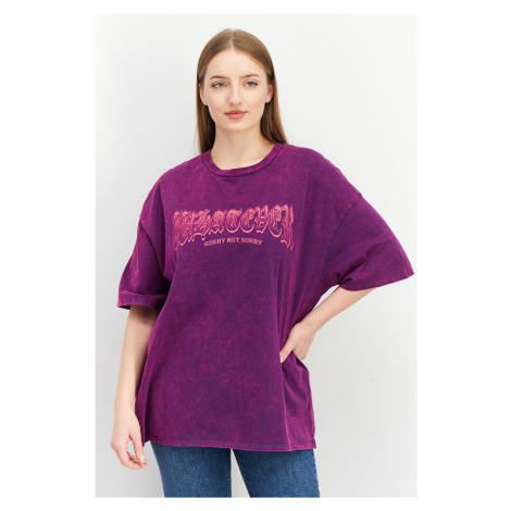 jiná značka DON´T CALL ME JENYFER oversize tričko s potiskem* Barva: Fialová, Mezinárodní