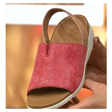 QVC STRIVE "MARA" kožené sandály Barva: Růžová