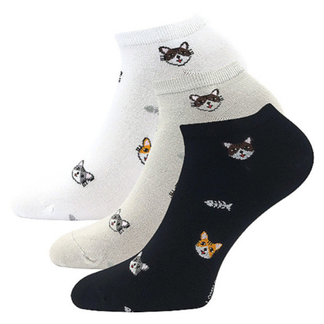 Lonka Bibiana Dámské bambusové ponožky - 3 páry BM000004225100100628 kočky
