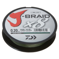 Daiwa splétaná šňůra j-braid dark green 150 m-průměr 0,24 mm / nosnost 18 kg