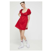 Šaty Hollister Co. červená barva, mini