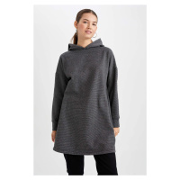 DEFACTO Regular Fit Sweatshirt Fabric Long Sleeve Tunic