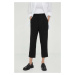 Plátěné kalhoty Drykorn černá barva, fason cargo, high waist