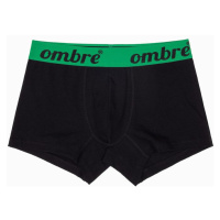 Ombre Clothing Stylové černo-zelené boxerky U283