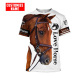 Tričko 3D s potiskem koně s vlastním textem