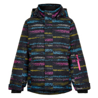 COLOR KIDS-GIRLS Ski jacket AOP, AF 10.000,phantom Černá