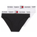 Dívčí kalhotky 2Pack BIKINI UG0UG00348 0WS černé/bílé - Tommy Hilfiger