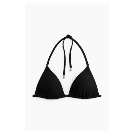 H & M - Bikinová push-upka's trojúhelníkovými košíčky - černá H&M