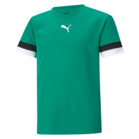 Puma TEAMRISE JERSEY TEE Dětské fotbalové triko, zelená, velikost