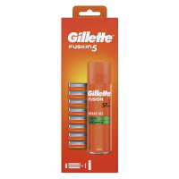 GILLETTE Fusion5 Náhradní hlavice 8 ks + Fusion Gel na holení 200 ml