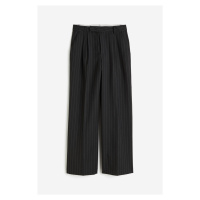 H & M - Elegantní kalhoty - černá