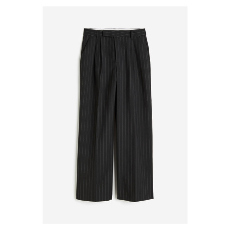 H & M - Elegantní kalhoty - černá H&M