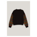 Mikina karl lagerfeld lace sweatshirt black