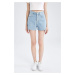 DEFACTO Mom Fit High Waisted Mini Jean Short