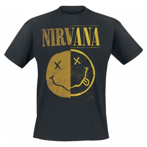 Nirvana Spliced Smiley Tričko černá