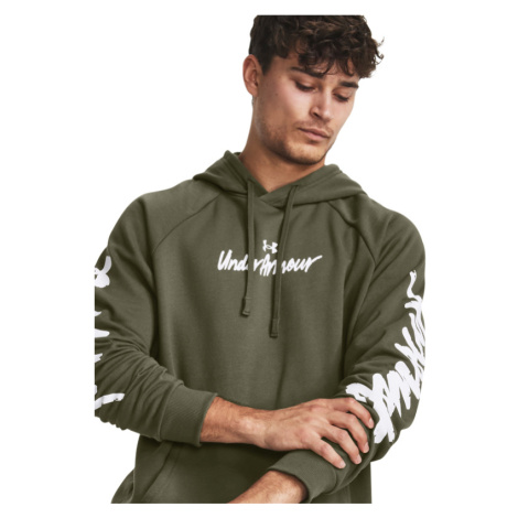 UNDER ARMOUR-UA Rival Fleece Graphic HD-GRN Zelená