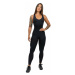 Nebbia One-Piece Workout Jumpsuit Gym Rat Black Fitness kalhoty