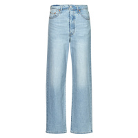 Levis RIBCAGE STRAIGHT ANKLE Lightweight Modrá