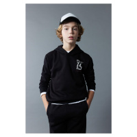 DEFACTO Boy's Hooded Printed Thick Sweatshirt