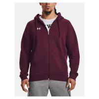 Under Armour Mikina UA Rival Fleece FZ Hoodie-MRN - Pánské