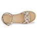 Kožené zlaté sandály na podpatku Hireen Les Tropéziennes par M Belarbi®