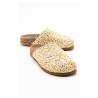 LuviShoes LOOP Beige Women's Knitted Slippers