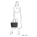 Charm London Černá shopper kabelka s nastavitelnými rukojeťmi „Giovanna“