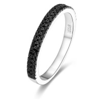 Beneto Módní prsten s černými zirkony AGG386
