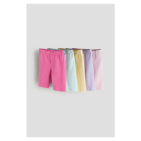 H & M - Bavlněné cyklistické šortky 5 kusů - růžová