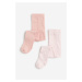 H & M - Balení: 2 punčocháče - růžová