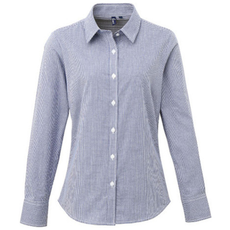 Premier Workwear Dámská bavlněná košile s dlouhým rukávem PR320 Navy