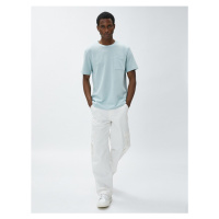 Koton Basic T-Shirt Crew Neck Pocket Detailed Short Sleeve