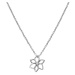 Hot Diamonds Jemný stříbrný náhrdelník s diamantem Kytička Diamond Amulets DP894 (řetízek, přívě