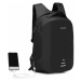 Černý bezpečnostní voděodolný batoh s USB portem Conor Lulu Bags
