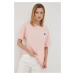 Bavlněné tričko New Balance UT21503PIE růžová barva