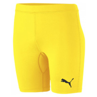 Puma LIGA BASELAYER SHORT TIGH Dětské sportovní šortky, žlutá, velikost