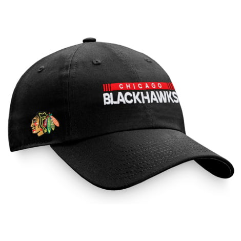 Chicago Blackhawks čepice baseballová kšiltovka Unstr Adj Black Fanatics