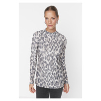 Trendyol Brown Leopard Print Knitted Body Tunic