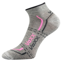 Voxx Rex 11 Unisex sportovní ponožky - 3 páry BM000000596300100456 světle šedá/růžová
