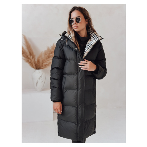 Dámská dlouhá bunda s kapucí WINTERMISS Dstreet TY4966 Barva: Černá