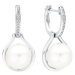 Gaura Pearls Stříbrné náušnice s bílou 10-10.5 mm perlou Armonda - stříbro 925/1000 SK21488EL/W 