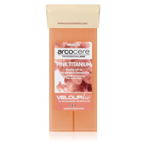 Arcocere Professional Wax Pink Titanium epilační vosk roll-on náhradní náplň 100 ml