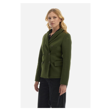 Sako la martina woman jacket knitted heavy fel zelená